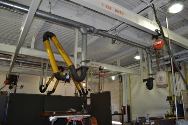 The maintenance shops include modern specialty equipment and machinery.