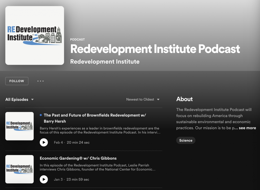 Redevelopment Institute Podcast